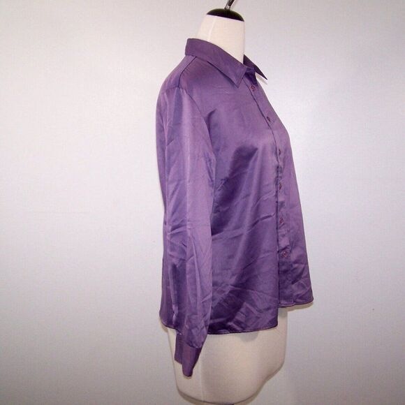Karen Scott Purple Button Down Shirt - Picture 5 of 8